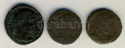 Római Birodalom/Császárság 3db klf Constantinus follis T:2,3