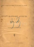 1910 Vasuttársaság éves jelentése francia nyelven; Kertész József nyomdája