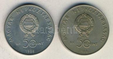1988. 50Ft (2x) "Világ Vadvédelmi Alap II." T:BU