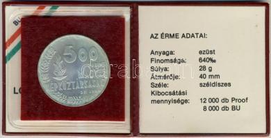 1984. 500Ft Ag "Los Angeles-i olimpia" T:BU Csak 8000db! Eredeti tokban, tanúsítvánnyal!