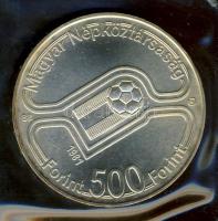 1982. 500Ft Ag "Labdarúgó VB" T:BU bőrtokban