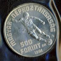 1982. 500Ft Ag "Labdarúgó VB" T:BU bőrtokban