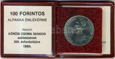 1984. 100Ft "Kőrösi Csoma Sándor" T:BU Eredeti tokban, tanúsítvánnyal!