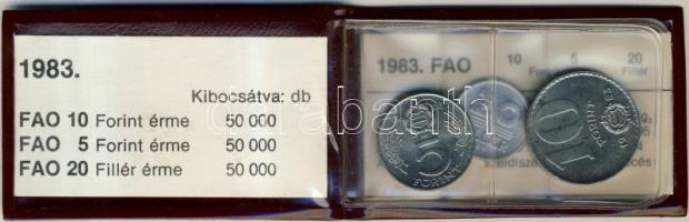 1983 "FAO" sor 20f, 5Ft, 10Ft eredeti plasztikcsomagolásban, tanúsítvánnyal T:BU