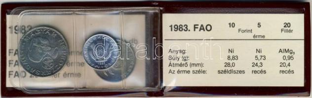 1983 "FAO" sor 20f, 5Ft, 10Ft eredeti plasztikcsomagolásban, tanúsítvánnyal T:BU