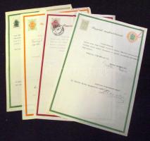 4 db ügyvédi meghatalmazás a 40-es évekből klf értékbenyomásokkal