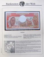 Richard Borek:"Banknoten der Welt" gyűrűs bankjegy gyűjtőalbum, összesen 50db ország bankjegyével,  mindegyikhez tartozik német nyelvű ismertető + 600 éves kínai bankjegy fakszimile T:I / Richard Borek: Banknotes of the World collector album with "UNC" banknotes from 50 country with descriptions in German + 600 year old Chinese banknote facsimile