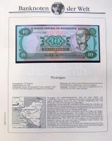 Richard Borek:"Banknoten der Welt" gyűrűs bankjegy gyűjtőalbum, összesen 50db ország bankj...