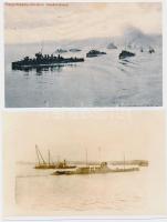 8 db színes osztrák-magyar hadihajó fotú