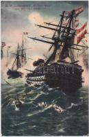 8 db színes osztrák-magyar hadihajó fotú