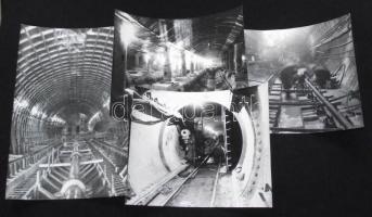 4 db fotó a budapesti metróépítésről