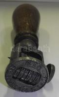 Régi, fanyelű "Baktalórántháza" köriratos dátum bélyegző / Railways stamper 14 cm