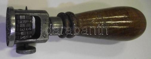 Régi, fanyelű "Baktalórántháza" köriratos dátum bélyegző / Railways stamper 14 cm