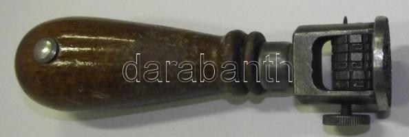 Régi, fanyelű "Baktalórántháza" köriratos dátum bélyegző / Railways stamper 14 cm