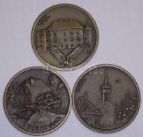 DN Szabolcs Szatmár Megyei Idegenforgalmi Hivatal Csaroda-Túristvándi-Vaja 3db Br emlékérem (d=40mm)...