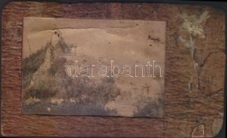 Árvaváralja castle wooden postcard with real edelweiss (b)