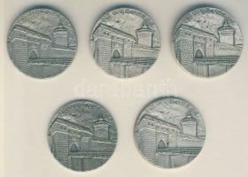 NSZK 1971-75. 5db különféle matt Ag emlékérem "Bayerische Vereinsbank, Nürnberg" (Dürer-há...