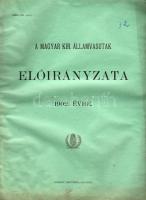 1901 A M. Kir. Államvasutak előirányzata az 1902. évre; Légrády testvérek nyomdája