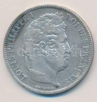 Franciaország 1831W 5Fr Ag "Louis Philippe" T:3 /  France 1831W 5 Francs "Louis Philippe" C:F
