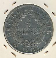 Franciaország 1812L 5Fr Ag "Napoleon" T:2- /  France 1812L 5 Francs "Napoleon" C:VF