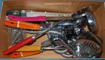 Hatalmas barkács tétel: fúrószárak, imbuszkulcsok, foglalatok, kapcsolók, csavarok, tiplik, menetvágó, stb.