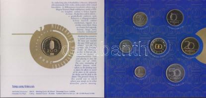 2000. "Magyarország Pénzérméi" 1Ft-100Ft 7klf db + 200Ft "Millenium", szettben T:PP