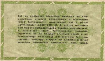 1946. 50.000AP sorozat és sorszám nélkül (2x) T:II+(hajtatlanok)