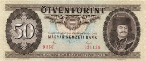 1980. 50Ft "D" sorozat (2x) egymás utáni sorszámmal T:I