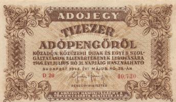 1946. 10.000AP sorozat és sorszámmal (10x) T:I,I-,II,III