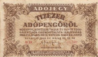 1946. 10.000AP sorozat és sorszámmal (10x) T:I,I-,II,III