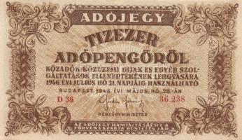 1946. 10.000AP sorozat és sorszámmal (10x) T:I,I-,II,III