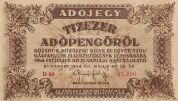 1946. 10.000AP sorozat és sorszámmal (10x) T:I,I-,II,III