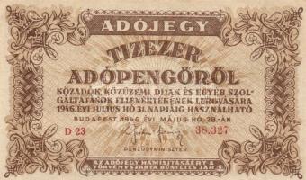 1946. 10.000AP sorozat és sorszámmal (10x) T:I,I-,II,III
