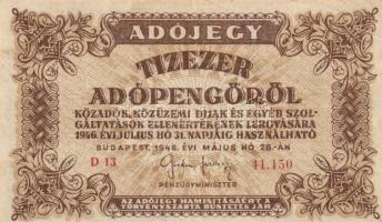 1946. 10.000AP sorozat és sorszámmal (10x) T:I,I-,II,III