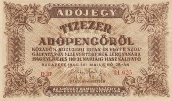 1946. 10.000AP sorozat és sorszámmal (10x) T:I,I-,II,III