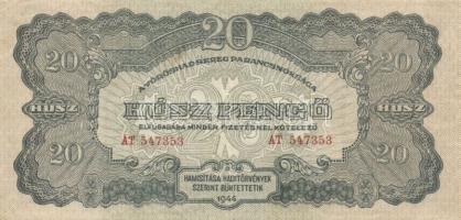 1944. "A Vöröshadsereg Parancsnoksága" 20P (4x) T:II,II-,III