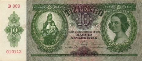 1930-45. 10P + 100P (7x) kétféle + 500P + 1000P (2x) bélyeges és bélyeg nélküli + 100.000P + 1.000.000P + 1.000.000MP + 100.000.000MP T:II,II-,III