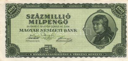 1930-45. 10P + 100P (7x) kétféle + 500P + 1000P (2x) bélyeges és bélyeg nélküli + 100.000P + 1.000.0...