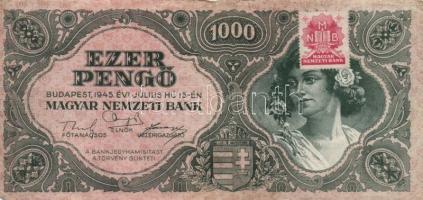 1930-45. 10P + 100P (7x) kétféle + 500P + 1000P (2x) bélyeges és bélyeg nélküli + 100.000P + 1.000.0...