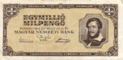 1930-45. 10P + 100P (7x) kétféle + 500P + 1000P (2x) bélyeges és bélyeg nélküli + 100.000P + 1.000.0...
