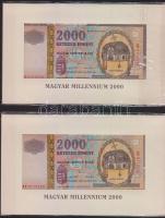 2000. 2000Ft "Millennium" eredeti díszcsomagolásban (2x) egymás utáni sorszámmal T:UNC