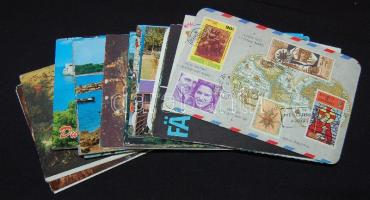 56 db színes vegyes modern képeslap sok európai városképpel