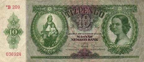 1930. 20P + 1936. 10P (2x) csillagos és csillag nélküli sorozatszám T:III,II-