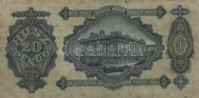 1930. 20P + 1936. 10P (2x) csillagos és csillag nélküli sorozatszám T:III,II-