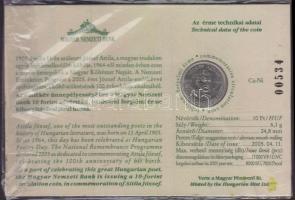 2005. 10Ft "József Attila" számozott emléklapon T:1 Csak 12000db!