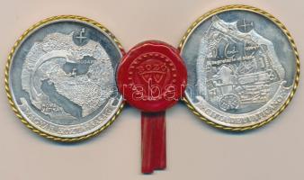 1990. "A vatikáni diplomáciai kapcsolatok felvételének emlékére érempár, sorszámozott Szign.: B...