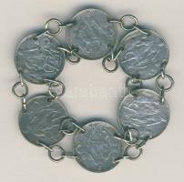 1896. 1K Ag "Millenium" (6x) karkötőként összefűzve T:2-,3 ly.