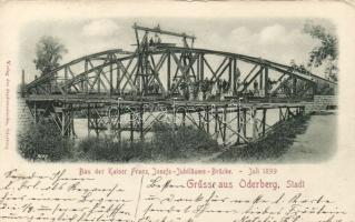 1899 Bohumín (Oderberg) Franz Joseph bridge construction