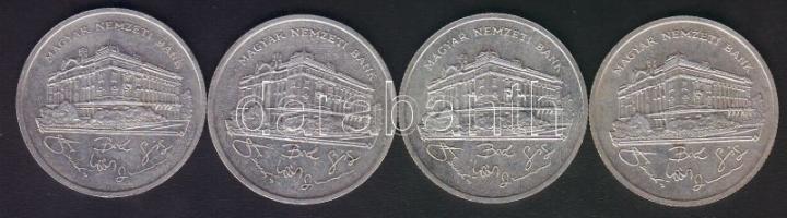 1992. 200Ft Ag "MNB" (4x) T:1-,1-/2,2