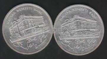 1992. 200Ft Ag "MNB" (2x) T:1-/2